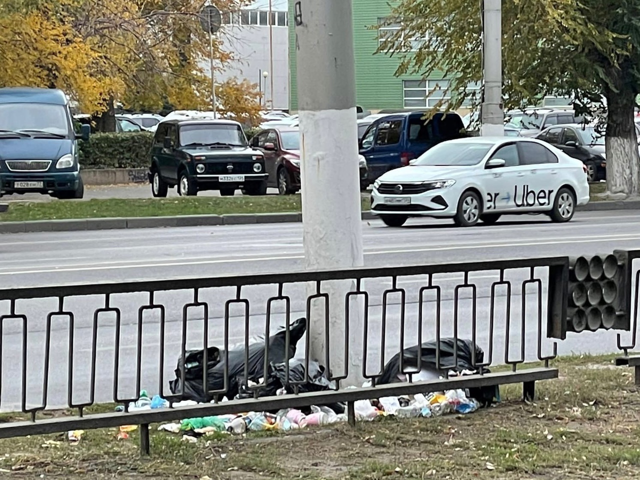 Главный проспект Волгограда завалили мусором Остров свободы